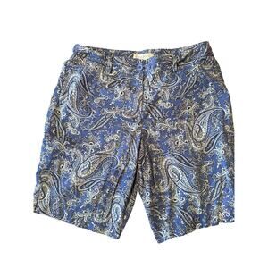 TALBOTS PAISLEY PRINT SHORTS - Size 8